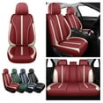 thumbnail image 6 of Red Rain 13pcs Car Seat Covers Leather Seat Cover for Cars SUV Truck Automotive Interior (R-Red+White), 6 of 6
