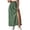 Green, variant on Maoxin Womens Skirts Women's Solid Color And Loose Fitting Round Neck Mid Sleeved Cool Dress ,Beige,L