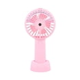 thumbnail image 2 of Worallymy Fan USB eléctrico ajustable ventilador de mano recargable portátil de bajo ruido atomizador enfriador rosa Worallymy JD735811168, 2 of 7
