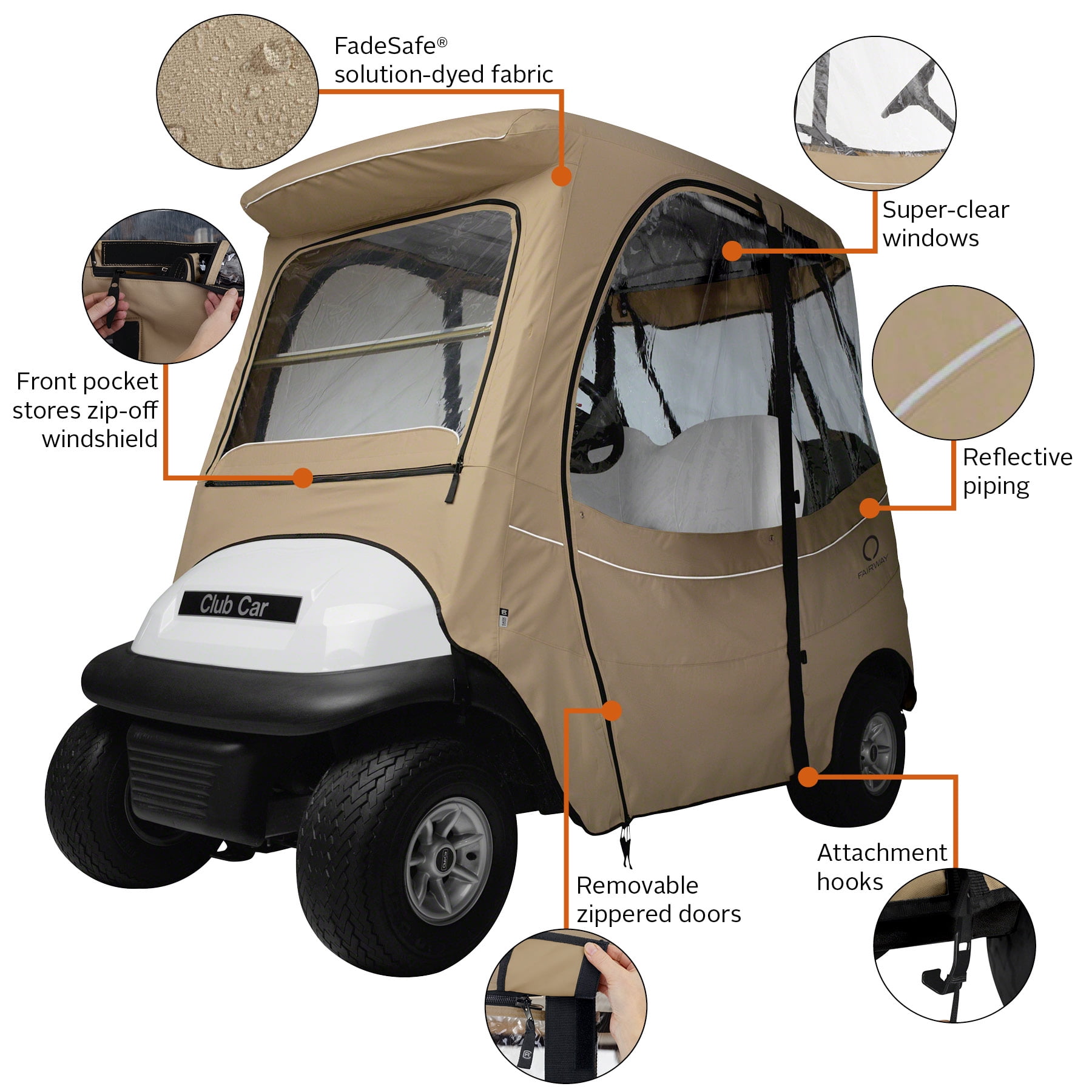 Club Car Accessories >> Classic Accessories Fairway Short Roof Club Car Precedent Fadesafe Club Car Accessories >> Classic Accessories Fairway Short Roof Club Car Precedent Fadesafe