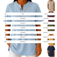 thumbnail image 2 of Linen Tops Women Summer Linen Tops Gauze Shirts Solid Color Work Blouses Boho Tops For Women Lightweight Linen Blouses For Women Womens Gauze Tops Cotton Linen Shirts For Women, 2 of 4