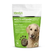 Angle View: Tomlyn Multi-Vitamin Bacon Flavor Chews for Senior Dogs, 30 Chews