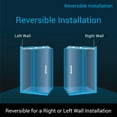 thumbnail image 5 of DreamLine Enigma-X 34 1/2 in. D x 60 3/8 in. W x 76 in. H Fully Frameless Sliding Shower Enclosure in Polished Stainless Steel, 5 of 14