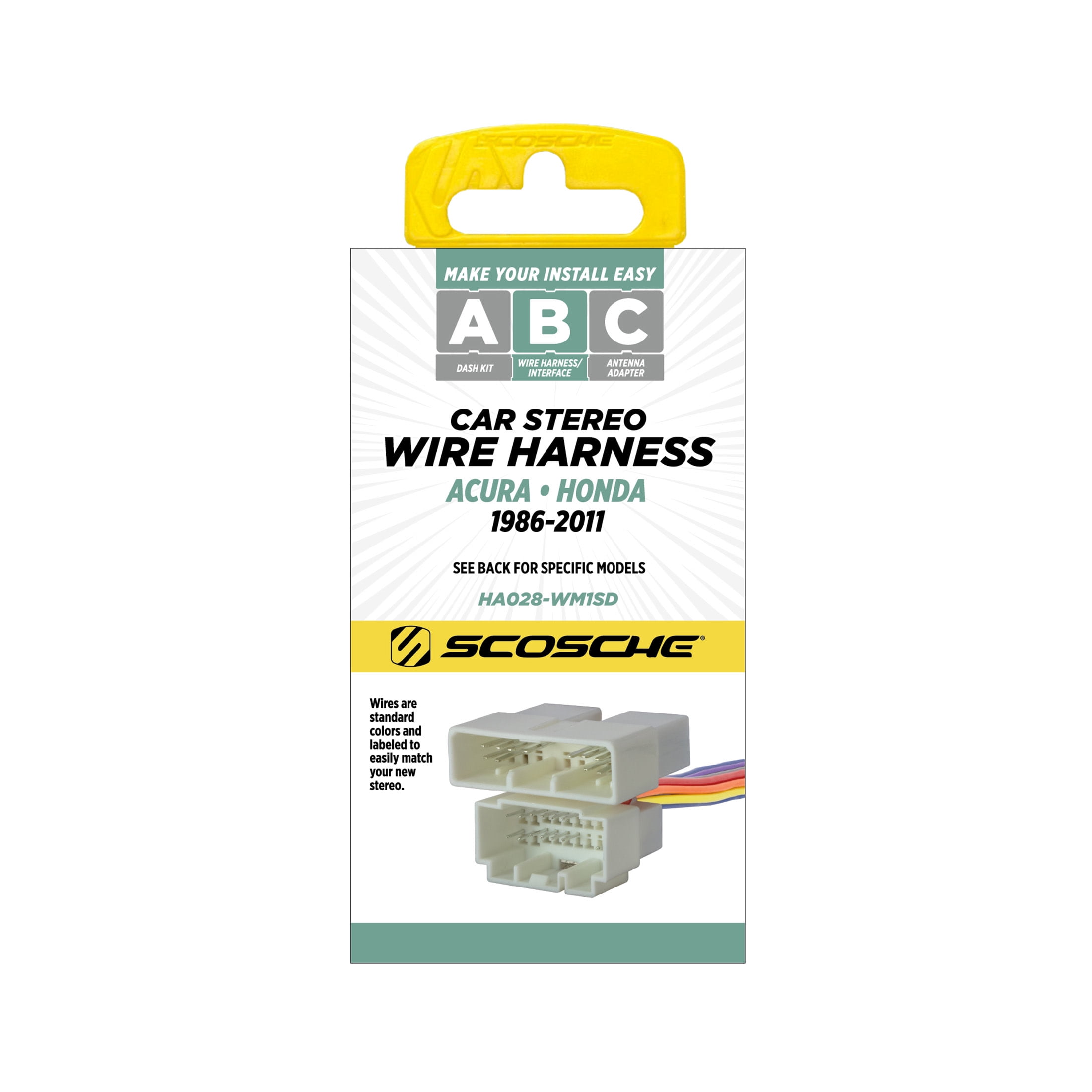 Scosche HA028-WM1SD Wire Harness Compatible w/ Select 1986 Scosche HA028-WM1SD Wire Harness Compatible w/ Select 1986