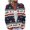 #151-Navy, variant on Women's Christmas Print Hooded Cardigan Sweatshirt Button-Up Long Sleeve Knitted Coat Loose Fit Cozy Winter Outerwear