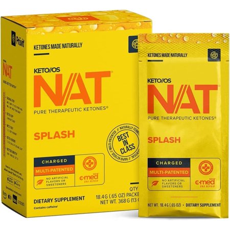 PRUVIT Keto OS NAT® Splash Keto Dietary supplement Charged Pack 20
