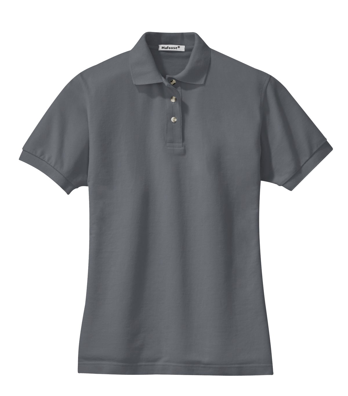 grey polo shirt