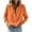 Orange, variant on Womens Shirts Nylon Spandex Loose Fitted Long Sleeve V Neck Regular Half Button Pullover Casual Shirts for Women Solid Color