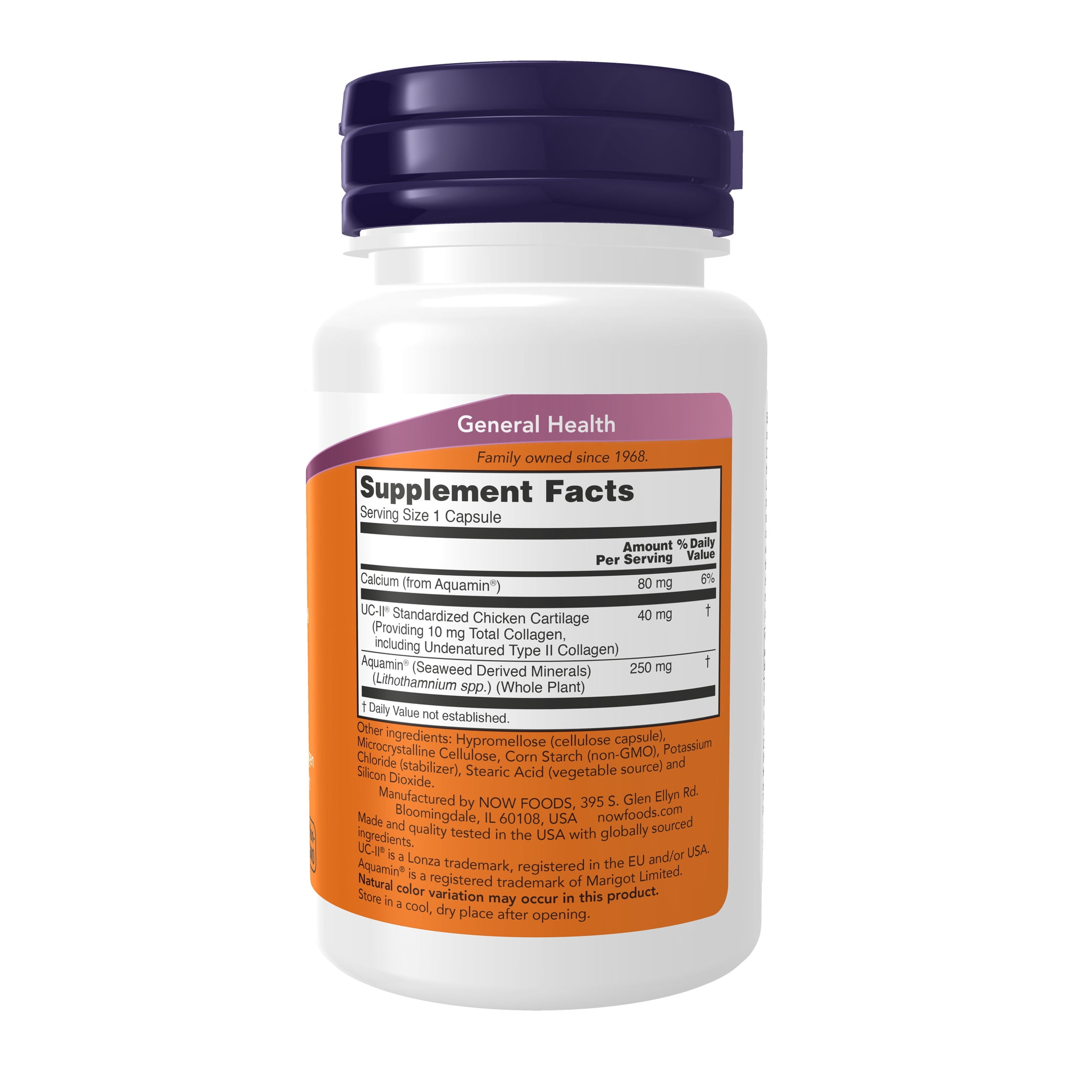 NOW Supplements, UC-II Type II Collagen with Undenatured Type II Collagen, 60 Veg Capsules
