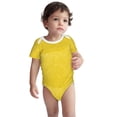 thumbnail image 3 of Daiia Yellow Glitter Printed Unisex-Baby Short Sleeve Onesies Bodysuits Baby Climbing Clothes Soft and Comfortable Romper with Expandable Shoulder Design-18 Months, 3 of 8