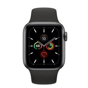 (Refurbished, Grade A) Apple Watch,  Series 5, 44mm, Space Gray - Black Band, GPS   Cellular
