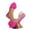 Hot Pink, variant on Women's Bowknot Pointed Toe Slingback Flats Adjustable Ankle Strap Low Heel Flock Upper Casual Shoes