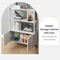 thumbnail image 2 of ModFurne Arched Bookcase with Doors,71" Tall Arched Bookshelf, 4-Shelf Open Display Bookshelf, Freestanding Storage Unit for Living Room/Office, White, 2 of 7