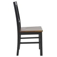 thumbnail image 6 of Safavieh Akash Traditional Rubberwood Dining Side Chairs, Black / Walnut (Set of 2), 6 of 8