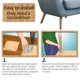 thumbnail image 2 of Pluokvzr - Patas de madera para muebles (4 unidades), inclinadas, para mesa de centro, con placa de metal, para armarios, varios tamaños (8/15/20 cm), para sofá, sillón, armario y reposapiés., 2 of 8