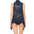 thumbnail image 6 of Womens Sleeveless Open Front Crochet Shawl Cardigan Bikini Cover Up, 6 of 6