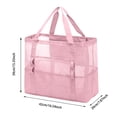thumbnail image 2 of Large Mesh Shower Caddy Bag with Pockets -16.54" x 7.87" x 15.35" Portable Hanging Organizer for College Dorm, Bathroom, Gym, Beach, Travel, Toiletry Storage Bag, 2 of 4