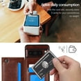 thumbnail image 6 of Dteck for Google Pixel 9 Pro XL Case with Card Holder,Magnetic Back Flip Case for Pixel 9 Pro XL Wallet Case for Women,Protective Case Phone Case for Google Pixel 9 Pro XL,Brown, 6 of 6
