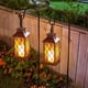 thumbnail image 2 of Paquete de 2 faroles solares colgantes para jardín, luces exteriores, vela parpadeante sin llama, lámpara Led impermeable para mesa, Patio, césped, 2 of 5
