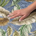thumbnail image 3 of Addison Rugs Dream Shag Premium Machine Washable Transitional Leaves Blue Rectangle Rug, 9' x 12', 3 of 8