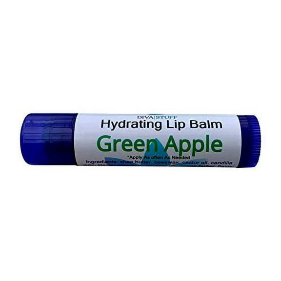 Best Formula Fun Flavored Lip Balm by Diva Stuff, Lots to Choose from and Super Soft Lips (Green Apple)