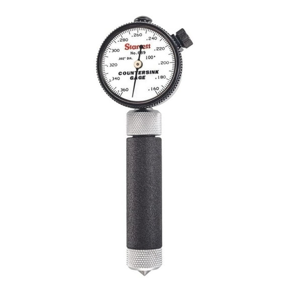 Indicador de Esfera Starrett Avellanadores 100 Grados Rango 0.60-0.360 Pulgadas Graduación 0.2 Pulga
