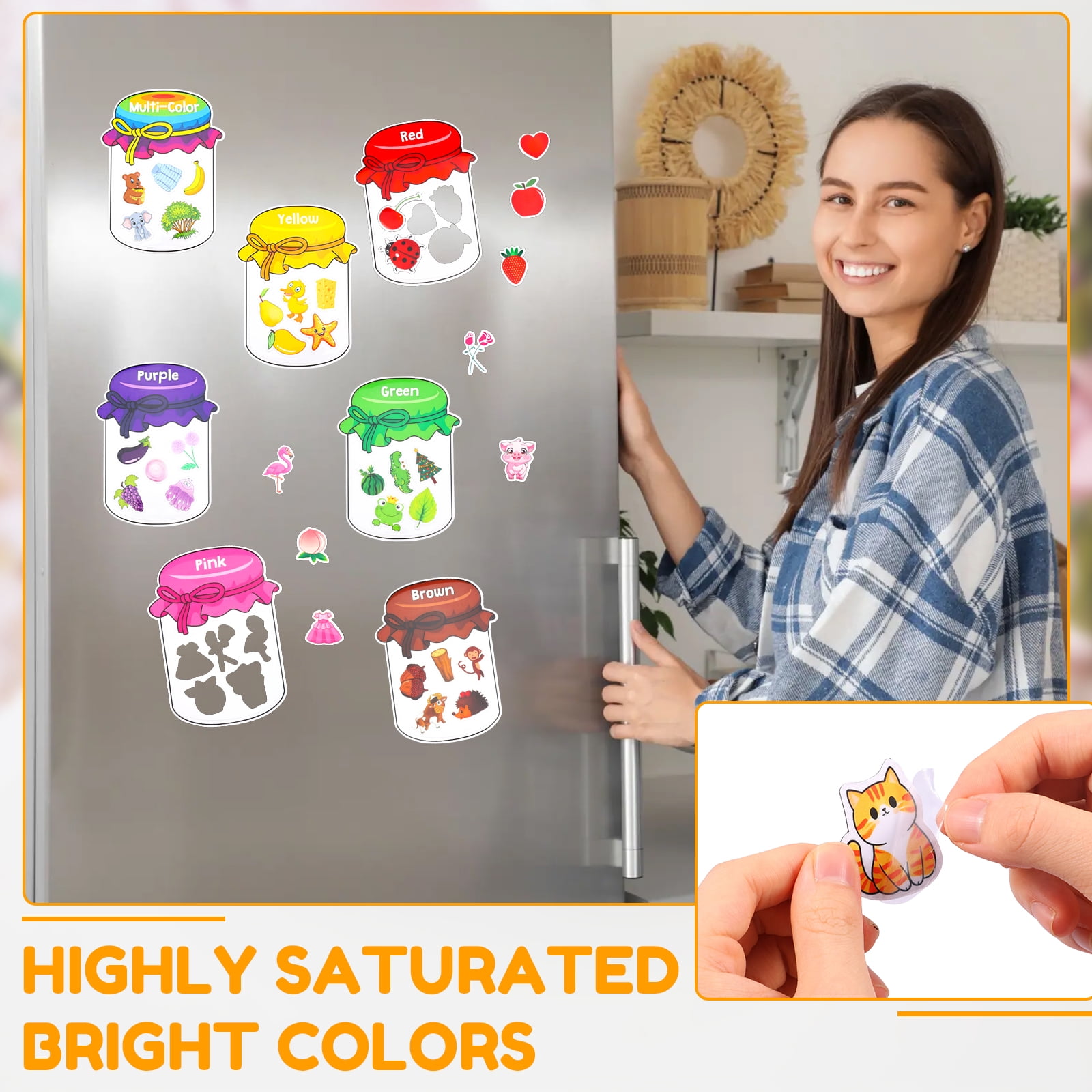 10/12 Pack Magnet Color Sorting Fridge Toys – Early Education Magnetic Learning for Refrigerator & Whiteboard, 2-6 Years Old Kids