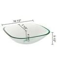 thumbnail image 2 of Bathroom tempered vessel sink natural clear square shape transparent basin easy to clean, 2 of 5