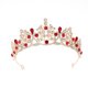 thumbnail image 1 of Corona de tiara para mujer, coronas de reina de diamantes de imitación, tiaras de boda, coronas, diadema (rojo), 1 of 5