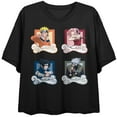 thumbnail image 1 of Naruto Team 6 Tuiles Personnage T-Shirt Court Noir pour Femmes, 1 of 2