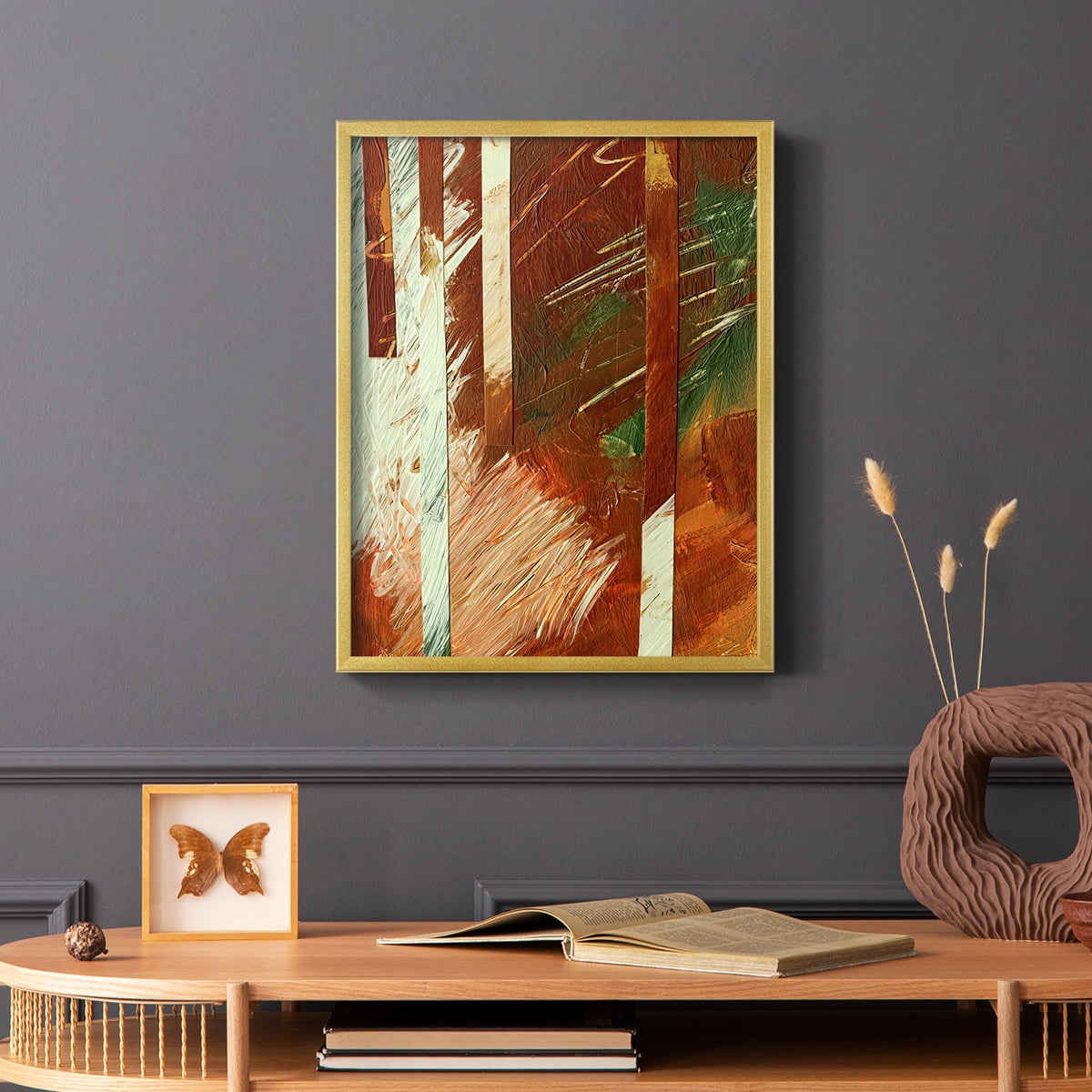 Wheaten II Framed Print in Gold Solid Wood 8 x 10 Framed Print