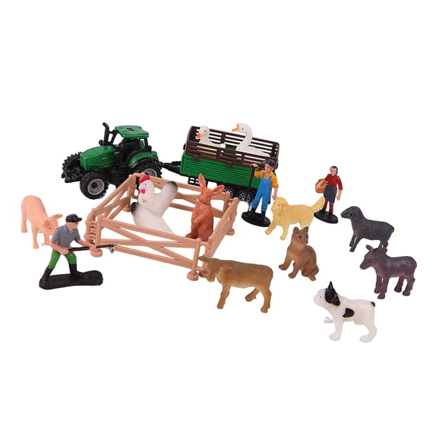 Figuras de Animales de Granja, Figuras Modelo, Juguetes Educativos, Colección de Texturas Detalladas, Juguetes de para 20 piezas