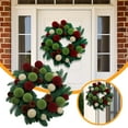 thumbnail image 1 of Décoration Élégante avec Baies Rouges et Accroche-Porte Festif pour Vitrine de Maison et d'Hôtel pour les Fêtes, 1 of 7