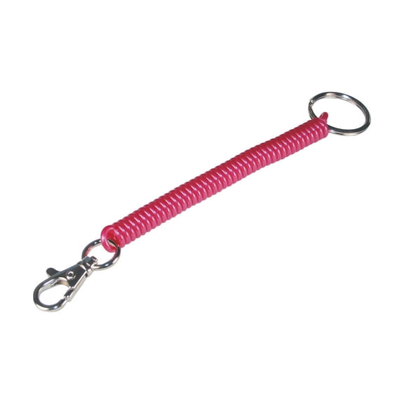 Hillman Expandable Coil with Metal Clip Keychain
