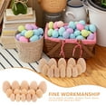 thumbnail image 2 of 15 huevos de Pascua de madera, huevos de madera en blanco, artesanías sin terminar, huevos para pintar, decoraciones de fiesta, huevos de gallina falsos para rellenar cestas de Pascua, 2 of 8