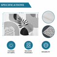 thumbnail image 6 of Grey Boho Geometric Placemats Set of 4, Vintage Ethnic Abstract Lines Leaves Placemats for Dining Table, Place Mats for Kitchen Tabletop, Waterproof Wipeable Dining Table Mats Set, 6 of 9
