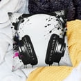 thumbnail image 2 of BANET Headphones Throw Pillow Covers Decorative Pillowcase Square Cushion Cases for Home Sofa Bedroom Livingroom 20x20in, 2 of 5
