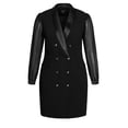 thumbnail image 2 of City Chic Women's Plus Size Tux Seduction Puff Sleeves Mini Dress, 2 of 5