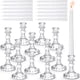 thumbnail image 1 of Set de portavelas de cristal cónico Suclain con 12 velas blancas, 1 of 6