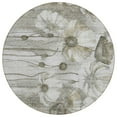 thumbnail image 2 of Addison Rugs Chantille Indoor/Outdoor Transitional Floral Taupe Washable Round Rug, 8' x 8', 2 of 6
