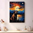 thumbnail image 2 of Border Terrier Dog Unframed Starry Night Van Gogh Inspired Dog Pet Family Animal Friend Peace Oil Painting Art Print Canvas Wall Decor, 2 of 4