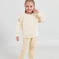 thumbnail image 4 of GYRATEDREAM Toddler Girls 2 Piece Outfits Ruffle Long Sleeve Pullover Sweatshirts and Sweatpants Fall Clothing Sets, 4 of 9
