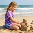 thumbnail image 5 of Lanbubble Girls Rash Guard Swimsuit Set Short Sleeve UPF 50+ 2 Pieces Bathing Suit 4-5 Years, 5 of 10