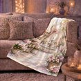 thumbnail image 6 of Romantic Pink Hydrangea Fountain Courtyard Garden Art, Festive Botanical Garden Scene, Warm Flannel Blanket for Sunroom and Reading Nook, Garden Lovers Valentine's Day Gift, Botanical Home Decor, 6 of 9