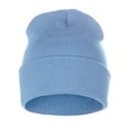 thumbnail image 2 of Classic Plain Cuffed Beanie Winter Knit Hat Skully Cap, Sky Blue, 2 of 2