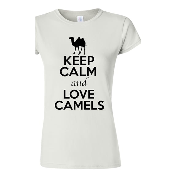 Junior Keep Calm And Love Camels Desert Animal Lover T-Shirt Tee