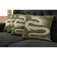 thumbnail image 5 of Ambesonne Green Throw Pillow Cover 4 Pack, Chinese Dragon&nbsp;Eastern, 16", Yellow and Green, 5 of 5