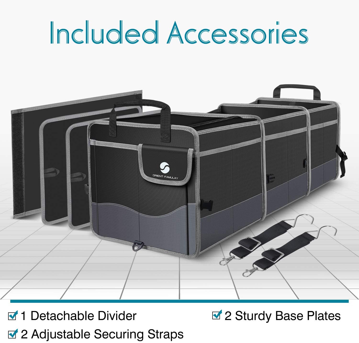 Orient Famulay Collapsible Trunk Organizer, Black photo 7