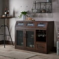 thumbnail image 2 of Furniture of America Coffman Wood Wine Storage Buffet in Vintage Walnut, 2 of 5
