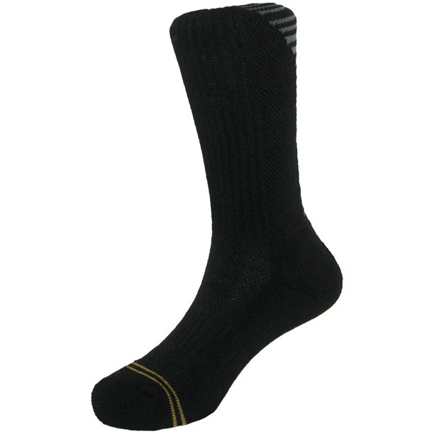 Gold Toe Boys 820 Ultra Tec Crew Sock, 5Pack(Black/Grey Medium